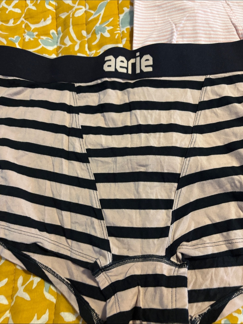 Aerie Boyshort Boxer Women’s Panties Lot Pink Black Tan Stripes - Picture 2 of 4